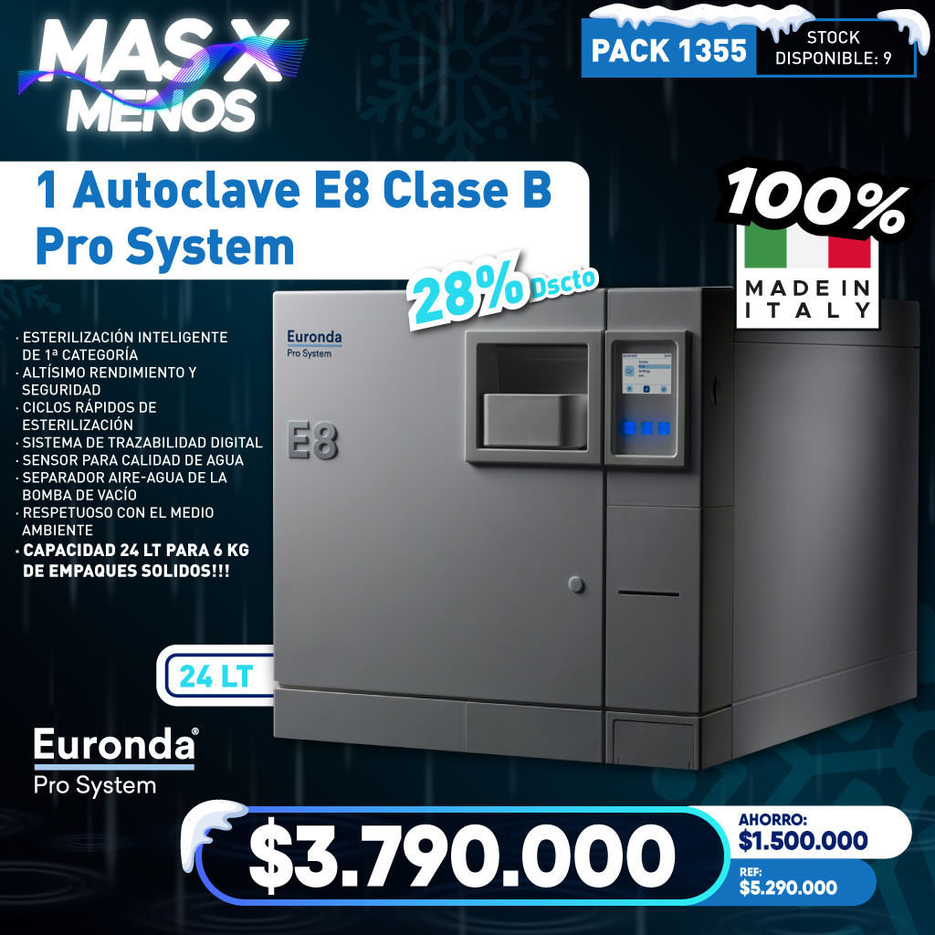 1 Autoclave E8 Clase B Pro System Euronda