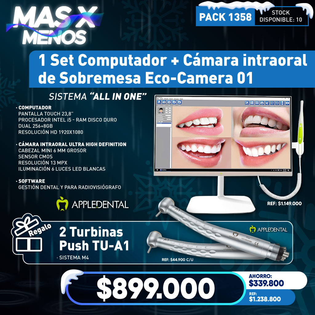 1 Set Computador + Cámara intraoral de Sobremesa Eco-Camera 01 Appledental + Regalo