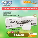 10 Pack Gasas Quirúrgicas Non Woven Machtig