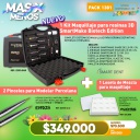 1 Kit Maquillaje resinas 3D SmartMake Biotech Edition Smart Dent + 2 Pinceles modelar Porcelana Ehros + 1 Loseta mezcla para maquillaje Machtig