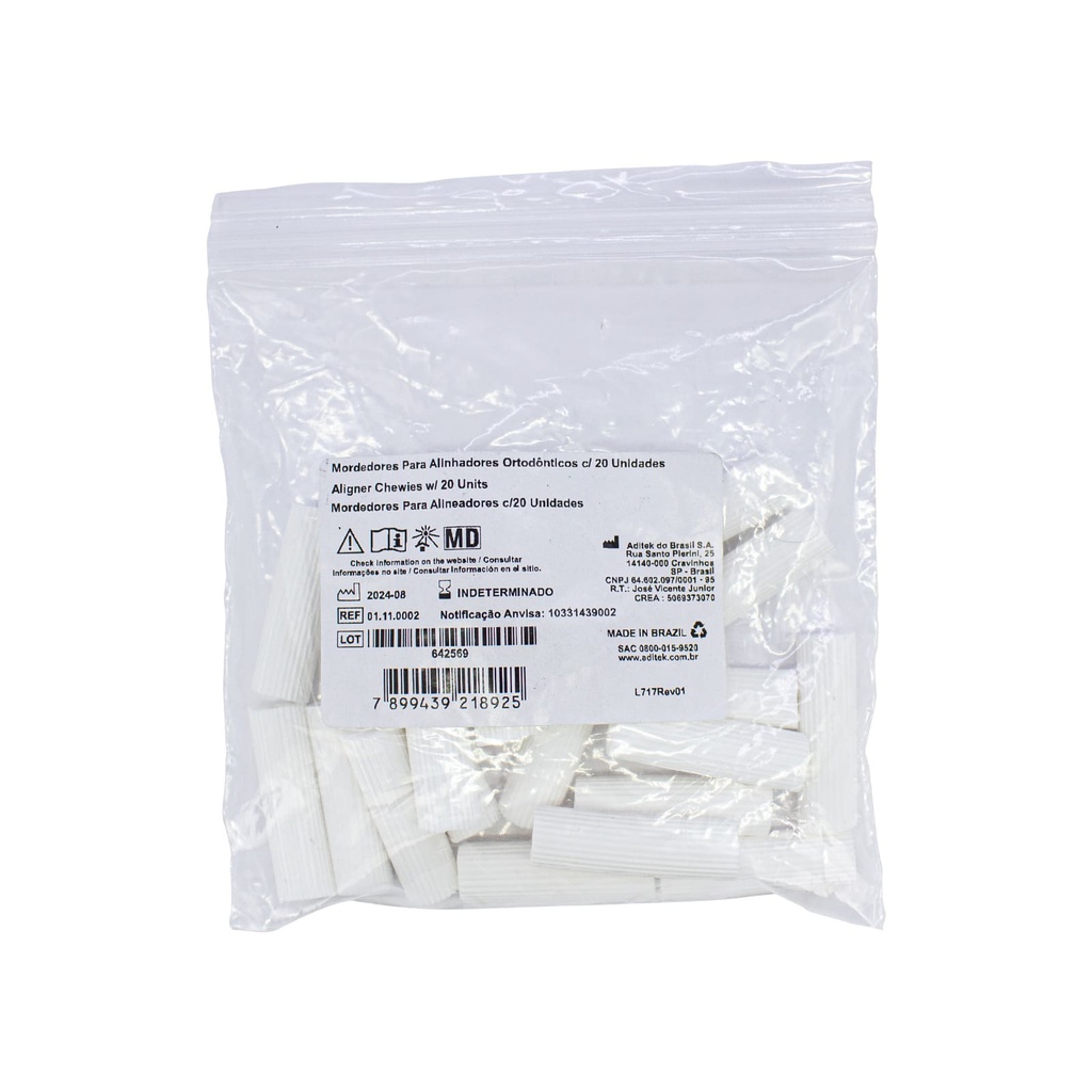 Mordedores Chewie para Alineadores ortodoncia Self Aditek