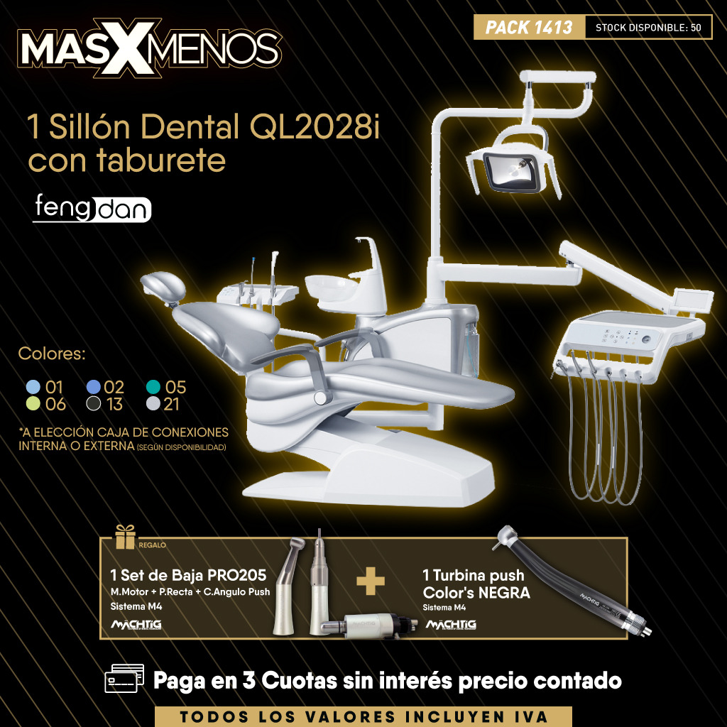 1 Sillón Dental QL2028i con taburete Fengdan + Regalos