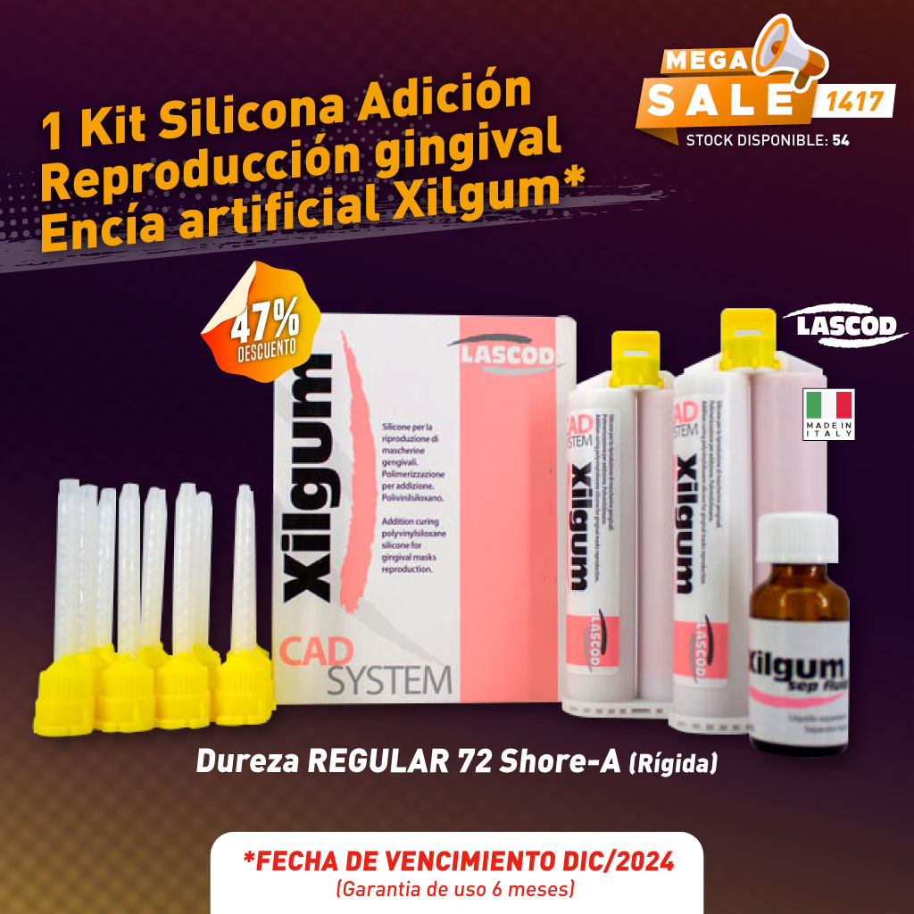 1 Kit Silicona Adición Reproducción gingival Encía artificial Xilgum Lascod