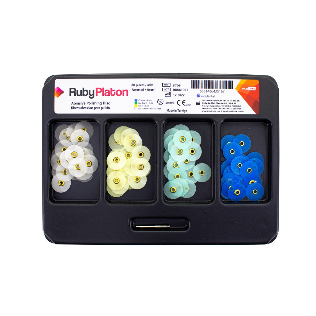 Set de 80 Discos para Pulido + Porta disco RubyPlaton Incidental
