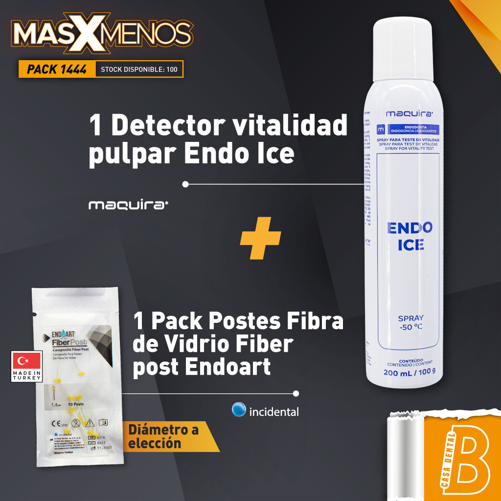 1 Detector vitalidad pulpar Endo Ice Maquira + 1 Pack Postes Fibra de Vidrio Fiber post Endoart Incidental