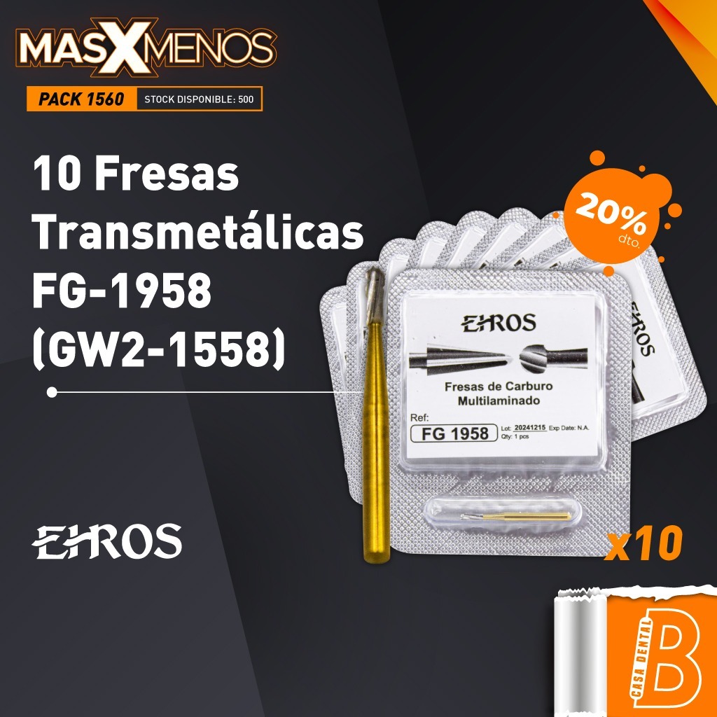 10 Fresas Transmetálicas FG-1958 (GW2-1558) Ehros