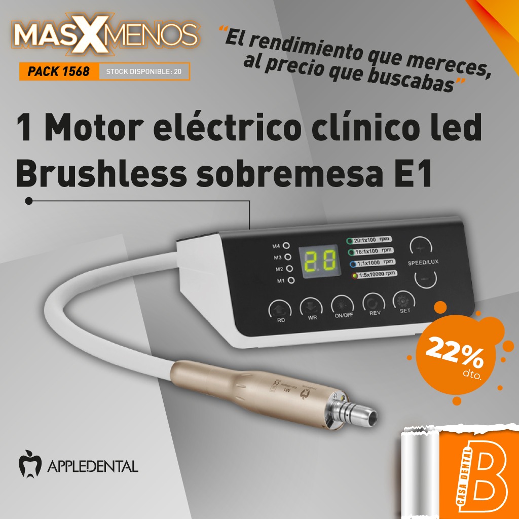 1 Motor eléctrico clínico led Sobremesa E1 Appledental