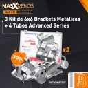 3 Kit de 6x6 Brackets Metálicos con 4 Tubos Advanced Series Orthometric