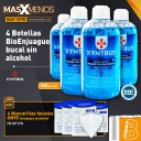 4 Botellas BioEnjuague bucal sin alcohol Xyntrus Brix + Regalo