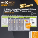 3 Blister Limas Mecanizadas NiTi Inno Taper KP-File tipo Protaper gold Woodpecker