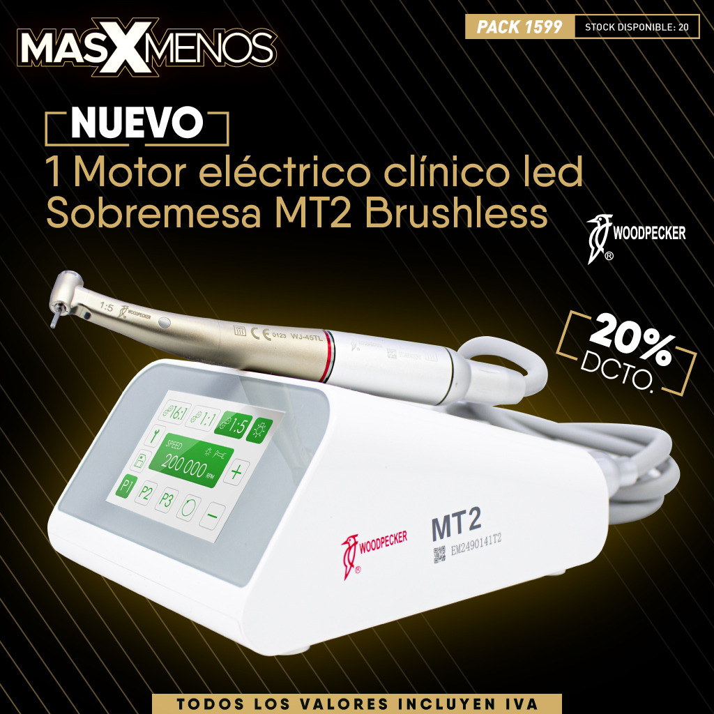 1 Motor eléctrico clínico led Sobremesa MT2 Brushless Woodpecker