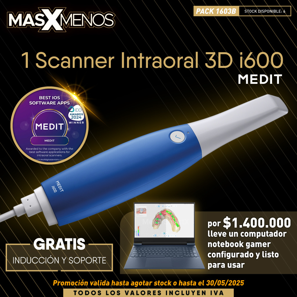 1 Scanner Intraoral 3D i600 Medit + Computador Notebook Gamer