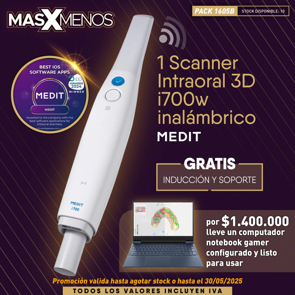 1 Scanner Intraoral 3D i700w Inalámbrico Medit + Computador Notebook Gamer