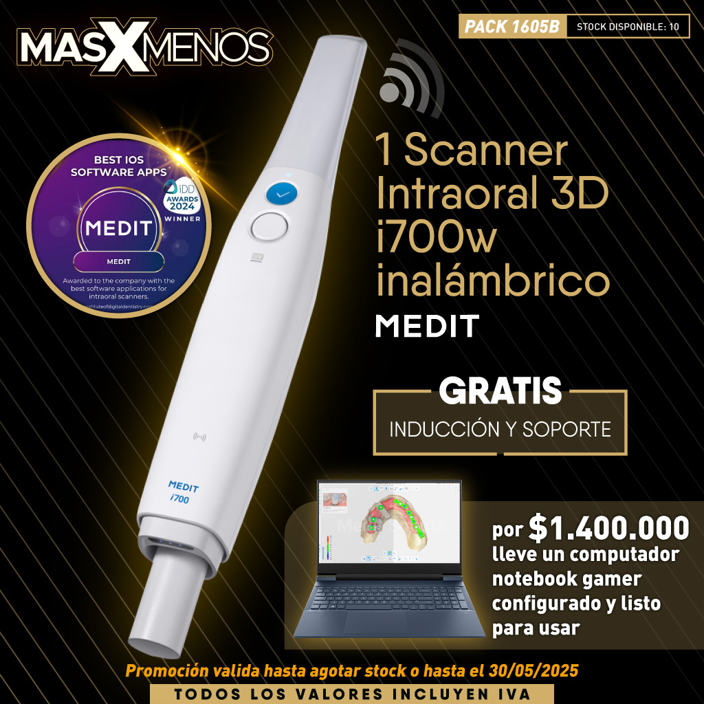 1 Scanner Intraoral 3D i700w Inalámbrico Medit + Computador Notebook Gamer