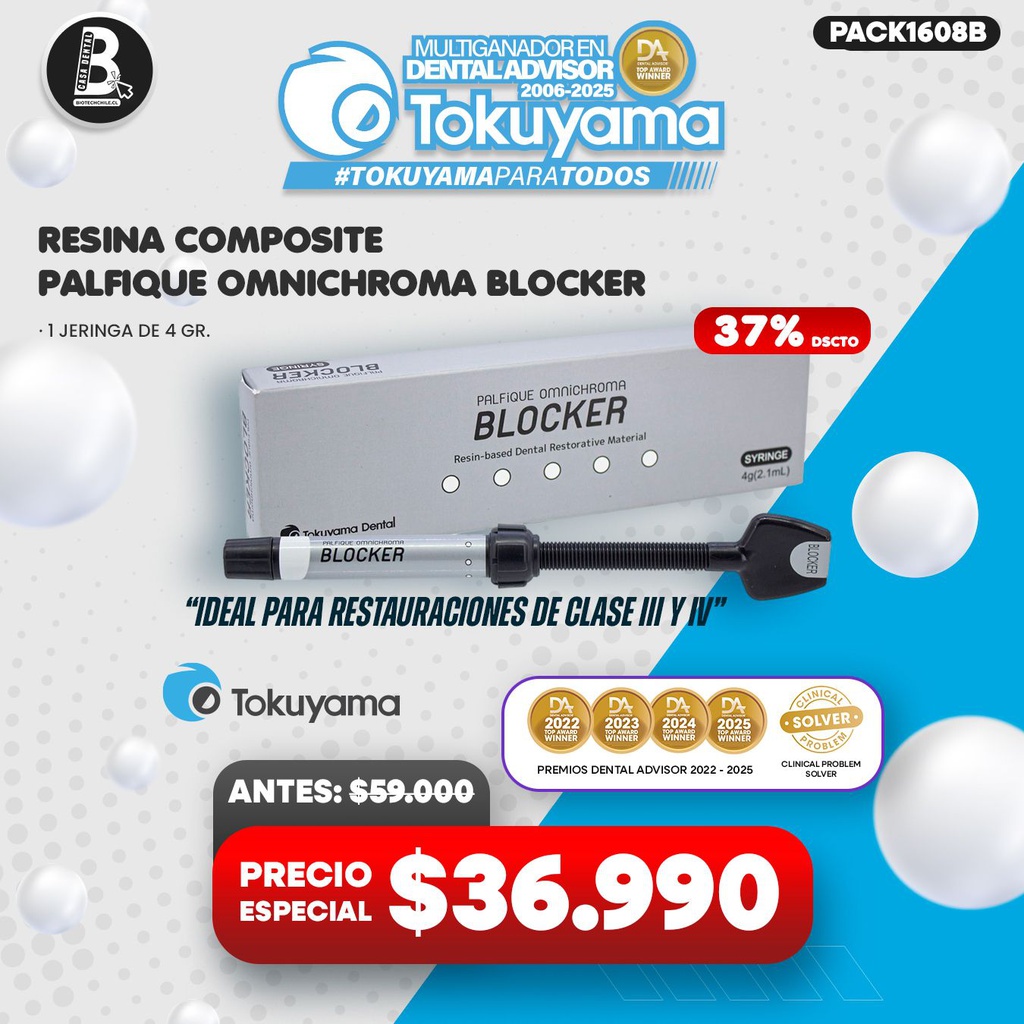 1 Jeringa Resina Composite Palfique Omnichroma Blocker Tokuyama