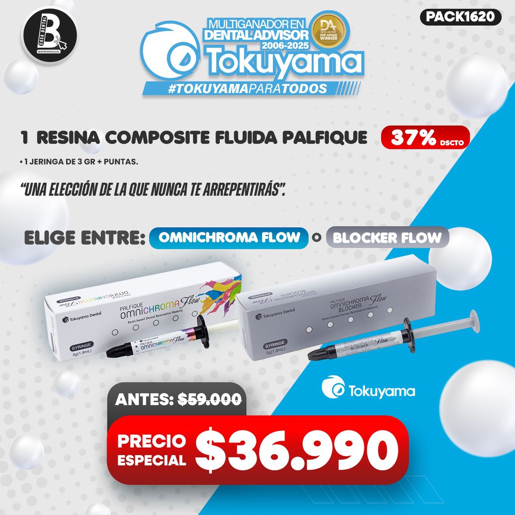 1 Jeringa Resina Composite fluida Palfique Omnichroma Flow Tokuyama