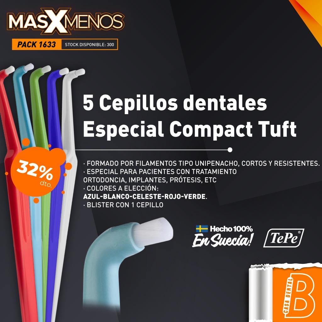 5 Cepillos dentales Especial Compact Tuft Tepe