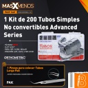 Kit 200 Tubos Simples No convertibles Advanced Series Orthometric + Regalo