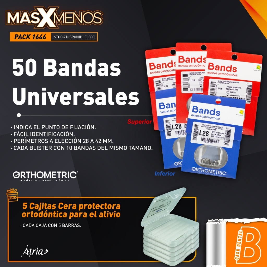 50 Bandas Superiores o Inferiores universales Orthometric + Regalo
