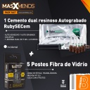 1 Cemento dual resinoso Autograbado RubySECem Incidental + 5 Postes Fibra de Vidrio Quality Post
