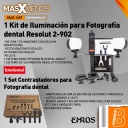 1 Kit de Iluminación para Fotografía Resolut 2-902 Fotodental + 1 Set Contrastadores para Fotografía dental Ehros