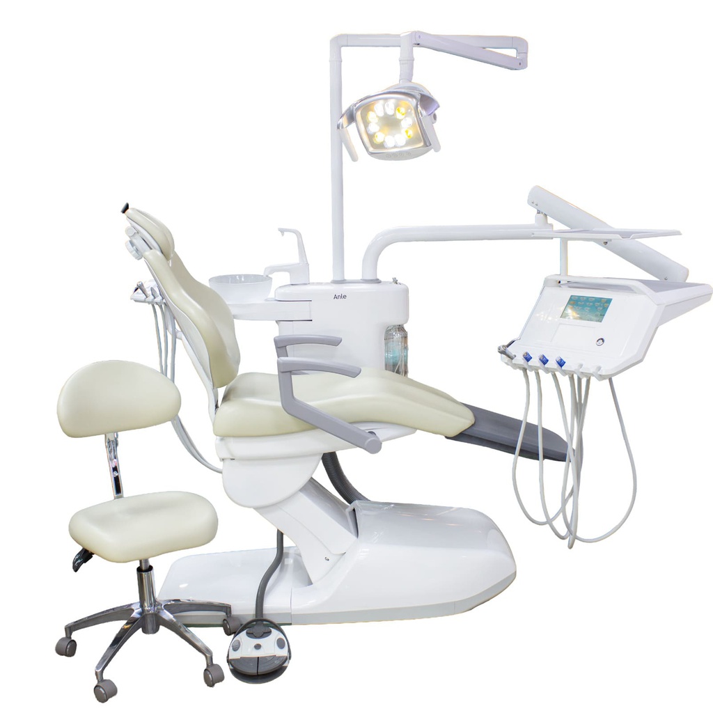 Sillón dental HG Plus 2025 con taburete Anle (estructura blanca)