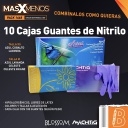 10 Cajas Guantes de Nitrilo Machtig Blossom