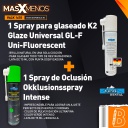 1 Spray para glaseado K2 Glaze Universal GL-F Uni-Fluorescent +1 Spray de Oclusión Okklusionsspray Intense Yeti Dental