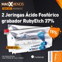 2 Jeringas Ácido Fosfórico grabador RubyEtch 37% Incidental