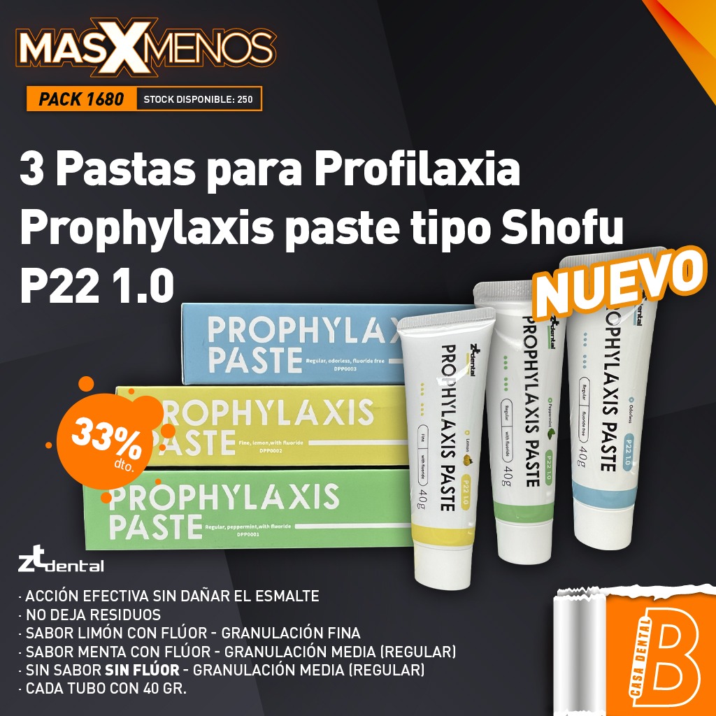 3 Pastas para Profilaxia Prophylaxis paste tipo Shofu P22 1.0 ZT dental