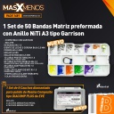 1 Set de 50 Bandas Matriz preformada con Anillo NiTi A3 tipo Garrison ZT Dental + Regalo