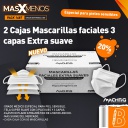2 Cajas Mascarillas faciales 3 capas Extra suaves Machtig