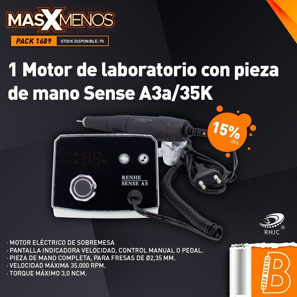 1 Motor de laboratorio con pieza de mano Sense A3a/35K Renhe