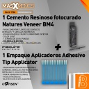 1 Cemento Resinoso fotocurado Natures Veneer BM4 Maquira Group + 1 Empaque Aplicadores Adhesive Tip Applicator Cotisen