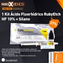 1 Kit Ácido Fluorhídrico RubyEtch HF 10% + Silano Incidental