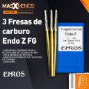 3 Fresas de carburo Endo Z FG Ehros