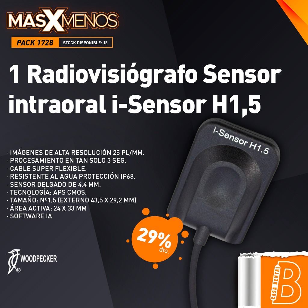 1 Radiovisiógrafo Sensor intraoral i-Sensor H1,5 Woodpecker
