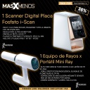 1 Scanner Digital Placa Fosfato i-Scan + 1 Equipo de Rayos x Portátil Mini Ray Woodpecker