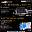 1 Motor de Implantes C-Sailor Pro Brushless Coxo + 10 Kit Quirúrgicos estériles Cirugía bucal &quot;A&quot; Machtig