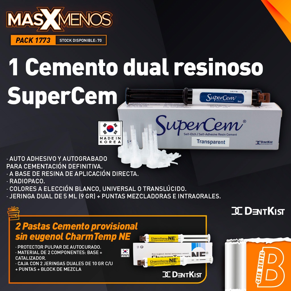 1 Cemento dual resinoso SuperCem Dentkist + Regalo