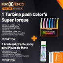 1 Turbina push Color's Machtig + 1 Aceite lubricante spray para Piezas de Mano Machtig
