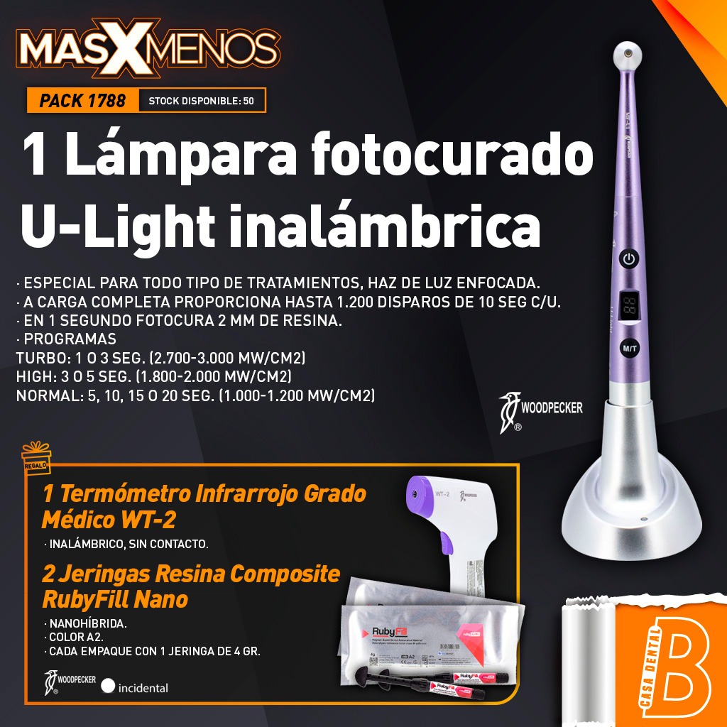 1 Lámpara fotocurado U-Light Woodpecker + Regalos