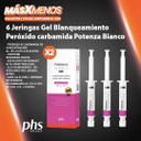 6 Jeringas Gel Blanqueamiento Peróxido carbamida 16% o 22% Potenza Bianco PHS