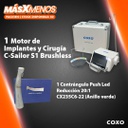 1 Motor de Implantes y Cirugía C-Sailor S1 Brushless + 1 Contrángulo Push Led Reducción 20:1 Coxo CX235C6-22 (Anillo verde)
