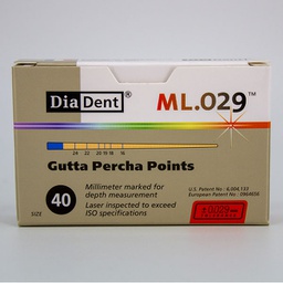 Conos de gutapercha Taper .02 ML.029 Diadent