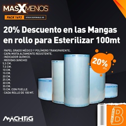 [EST2405] Mangas en rollo para Esterilizar 100 mt Machtig