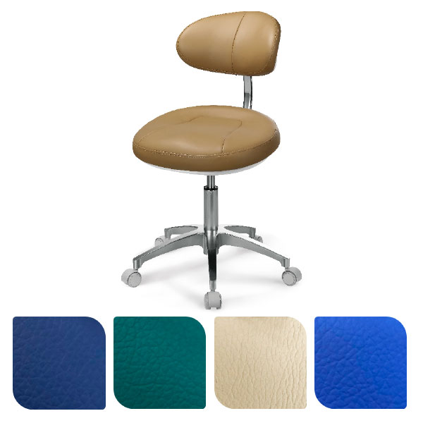 Taburete con respaldo base metálica Profesional B1 Fengdan