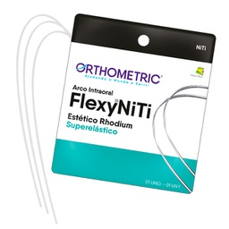 Arcos Flexy NiTi Rhodium Estético Redondo Orthometric