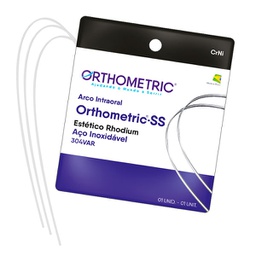 [ORT3381] Arcos Ortho SS Rhodium Estético Rectangular Orthometric