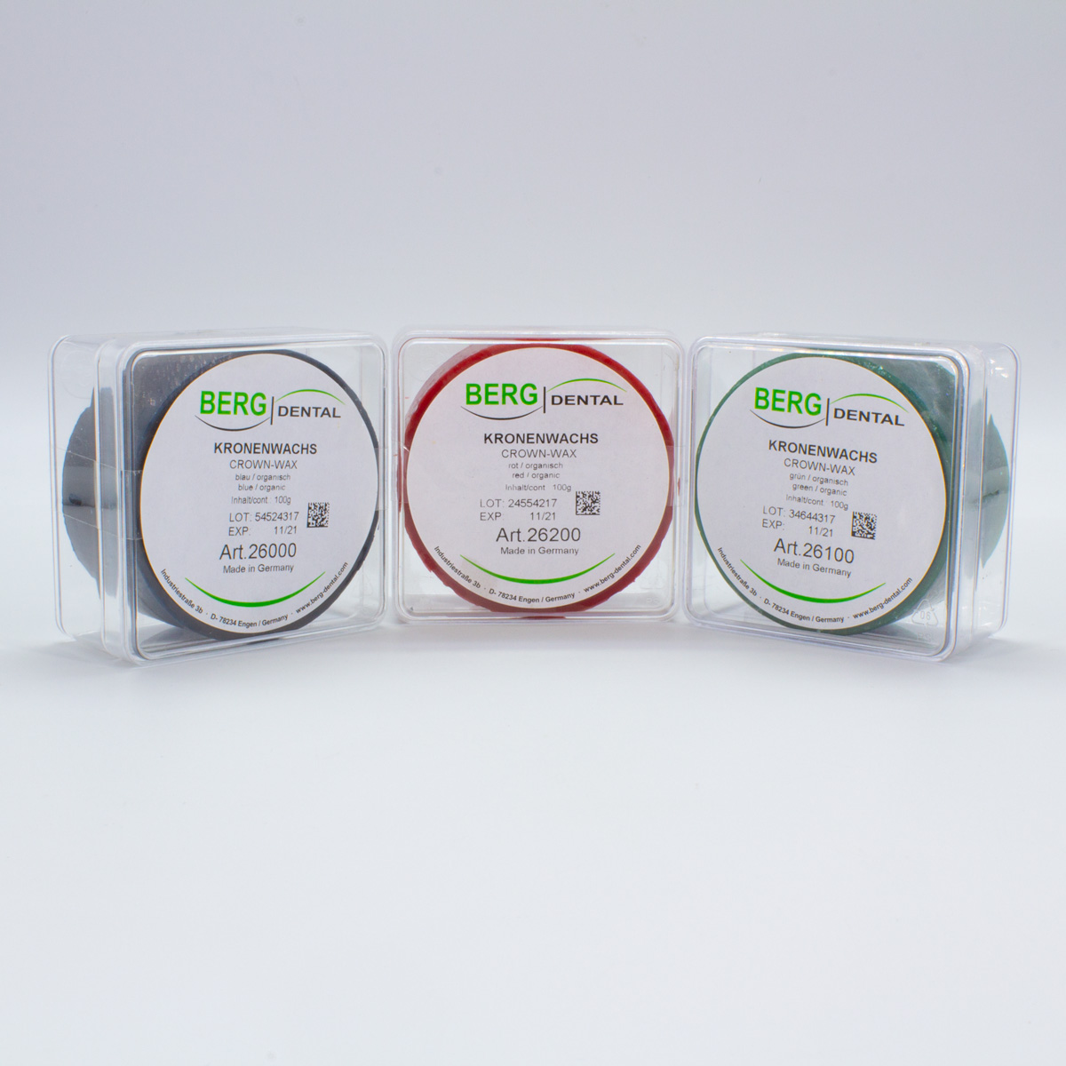 Cera para tallado colado Crown Wax Berg dental